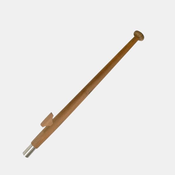Flaggpaket med båtflagga Adela Royal, Sverige, bomullsliknande polyester (230 g / m²), 50 x 31 cm + flaggstång Ø25 mm, 60 cm i teak