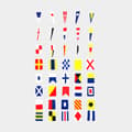 Miniatyrbild 2 av 11: Signalflaggor / flaggspel NOCK Eggegrund, 40 st internationella flaggor, 42 x 30 cm