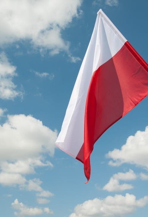 Polsk flag 112x75 hvid og rød