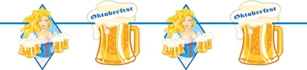 Oktoberfest Garland -olutmukin koristeet – banneri Oktoberfest-riipukseen
