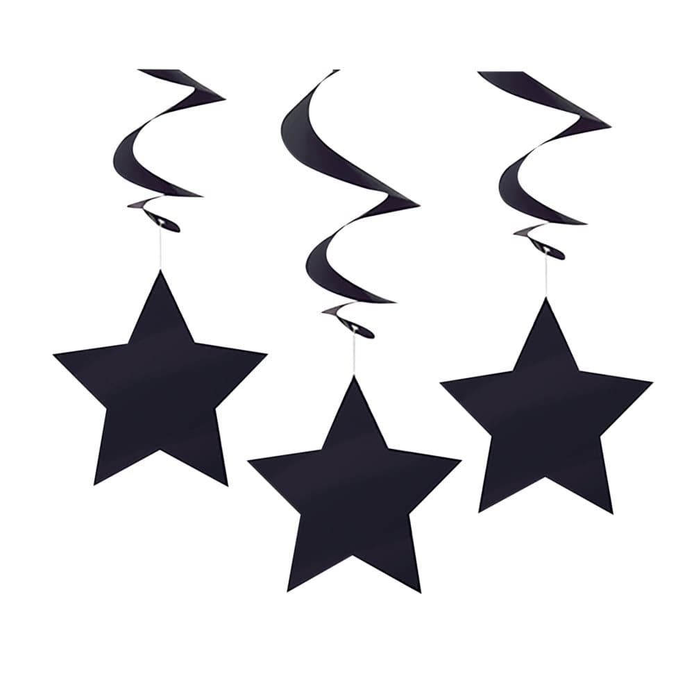 Unique Party Stjärnor med virvlar som dekoration (förpackning med 3)