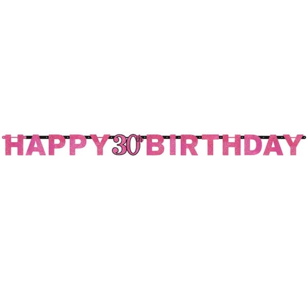 Amscan Prism Pink Happy Birthday Letter Banner