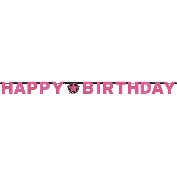 Amscan Prism Pink Happy Birthday Letter Banner
