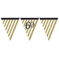 Miniatyrbild 2 av 2: Creative Party Svart och guld Milestone Paper Flag Bunting