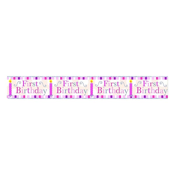 Simon Elvin Age 1 Foliebanner (pakke med 6 stk.) Pink One Size