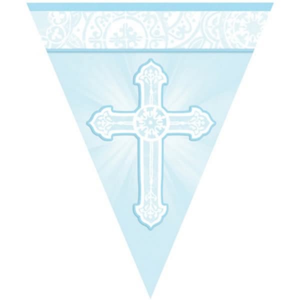 Amscan Communion Pennant Banner Blue One Size