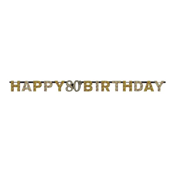 Amscan Prism Sparkling Celebration Milestone Birthday Letter Banner