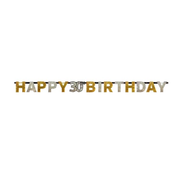 Amscan Prism Sparkling Celebration Milestone Birthday Letter Banner
