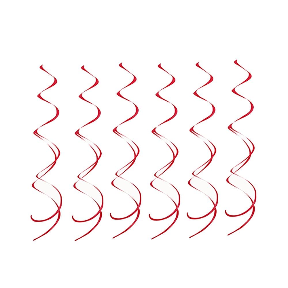 Unique Party Plastic Swirls Decorations (Pack Of 8)