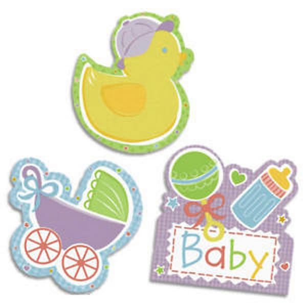 Amscan Baby Shower Cut-Out dekorationer Multicoloured One Size