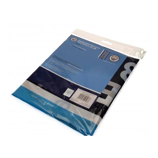 Manchester City FC Wordmark Stripes Flag