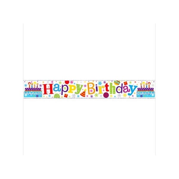 Simon Elvin Happy Birthday Foliebanner (6 stk.) Multicoloured 2.5m