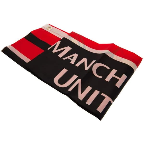 Manchester United FC Wordmark Crest Flag