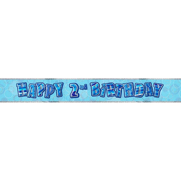 Unique Party Børns Happy Birthday Glitz Folie Banner