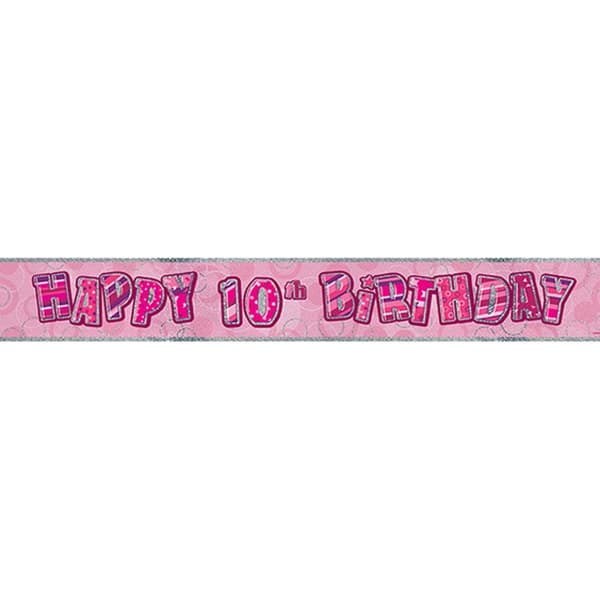 Unique Party Childrens Happy Birthday Glitz Foil Banner