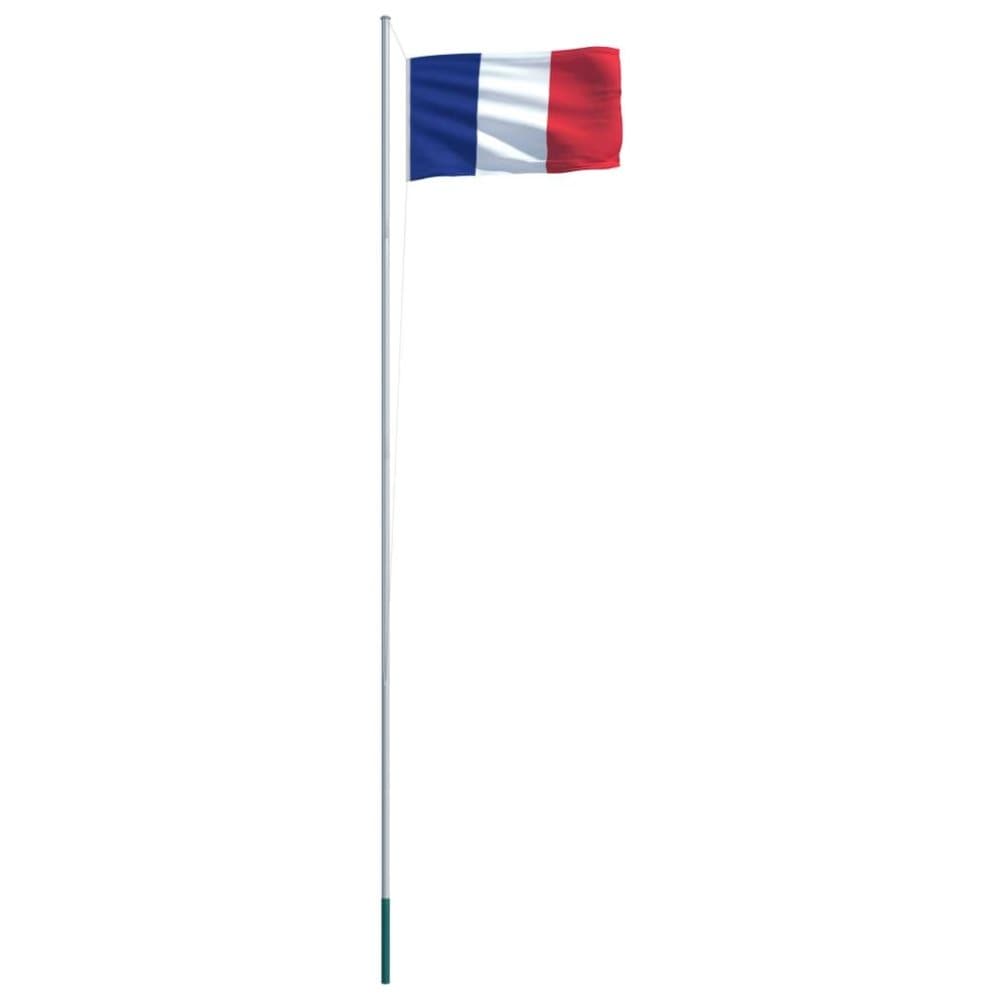 vidaXL fransk flag og flagstang 6,2 m aluminium