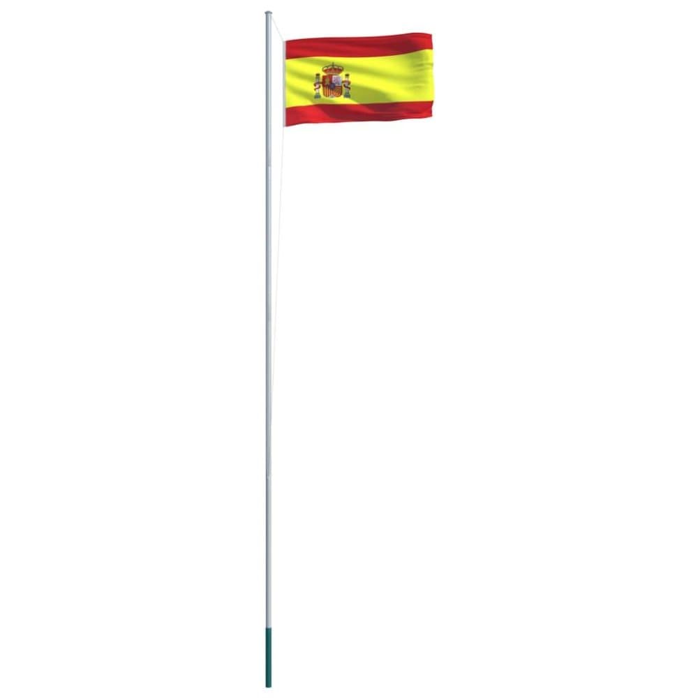 vidaXL spansk flag og flagstang 6,2 m aluminium