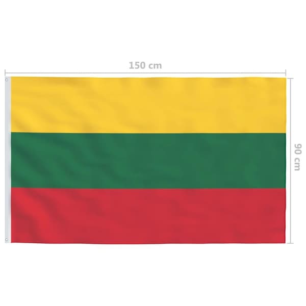 vidaXL Litauens flag 90x150 cm