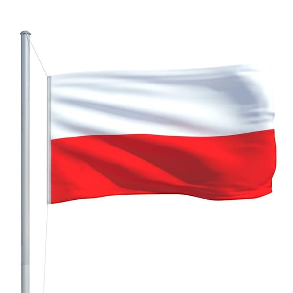 vidaXL Polens flagga 90x150 cm