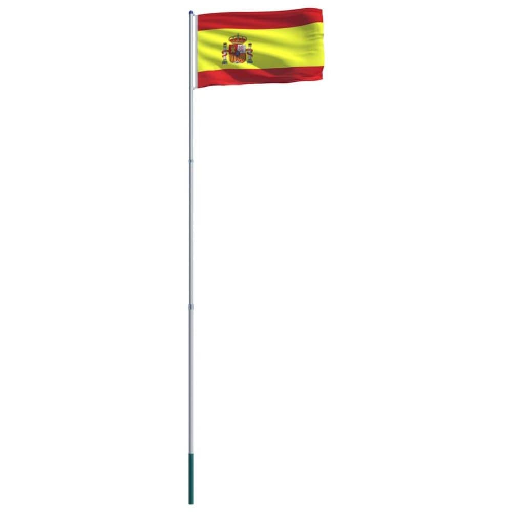 vidaXL Espanjan lippu ja tanko alumiini 6 m