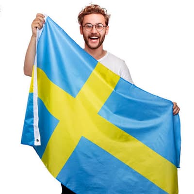 Stor Sverige Flagga 150X90 cm