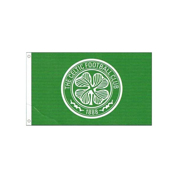 Celtic FC Core Crest Flag Green/White One Size