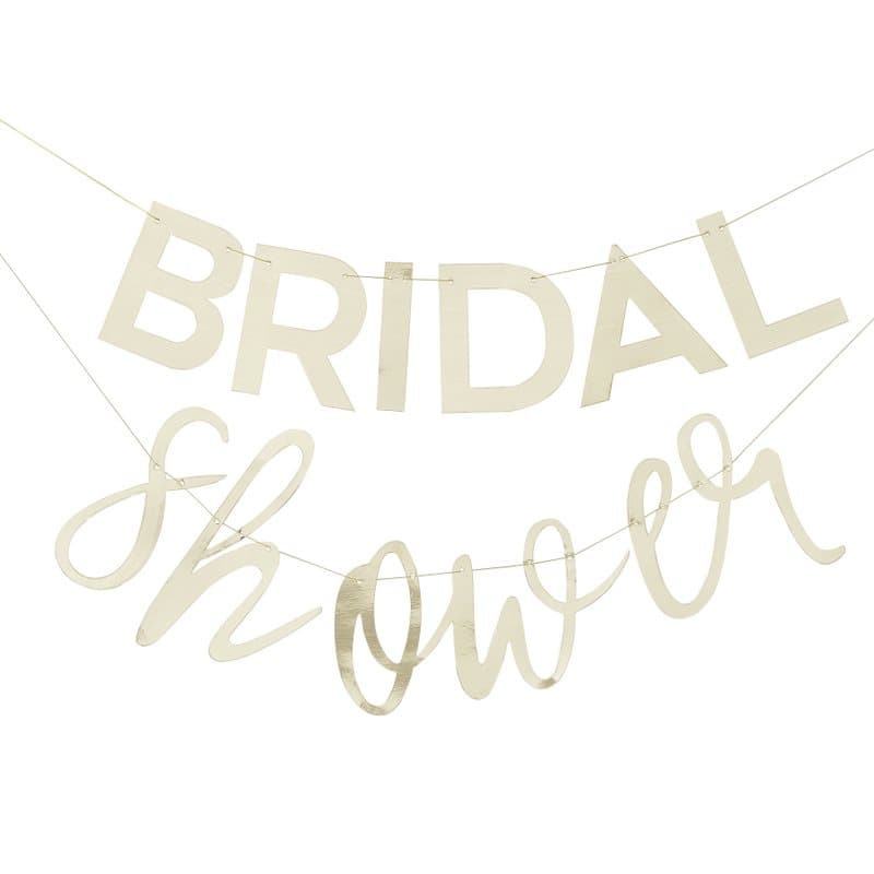 Vimpel "Bridal Shower" möhippa guld