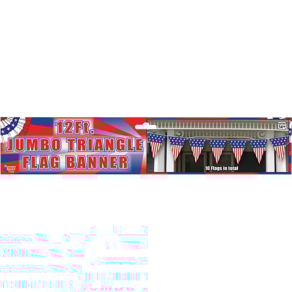 Forum Novelties Jumbo USA Flag Triangle Bunting Multicolour One Size