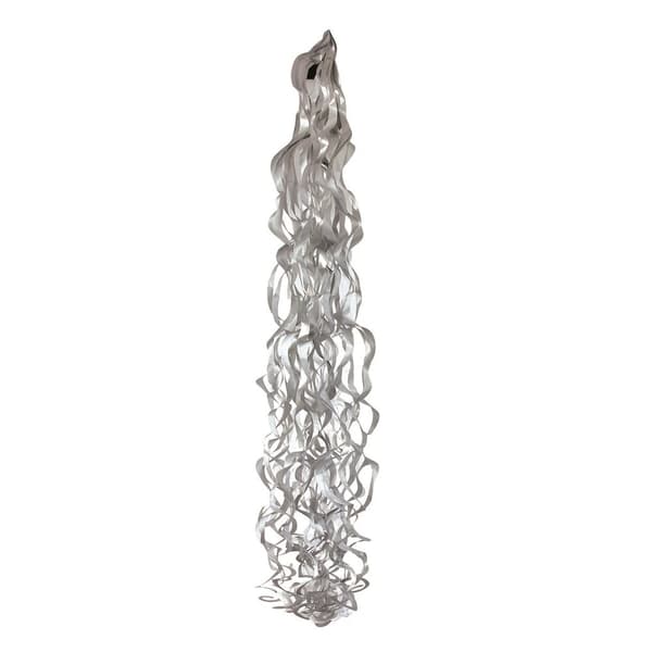 Bristol Novelty Hængende papir curlz dekoration Silver/White 42in