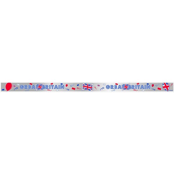 Amscan Storbritannien Foliebanner i folie Grey/Blue/Red One Size