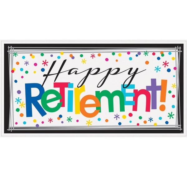 Amscan Giant Retirement Banner Multicoloured One Size