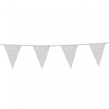 Flaggirlang Glitter Silver