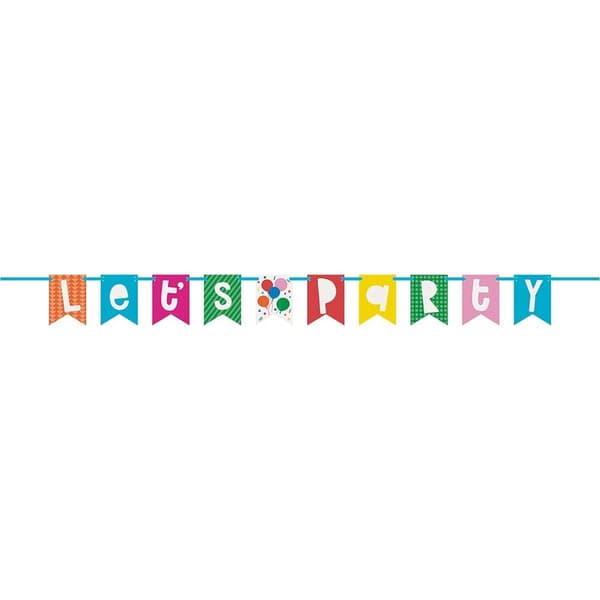 Unique Party Låt´s Party Vimpel Banner Multicoloured One Size