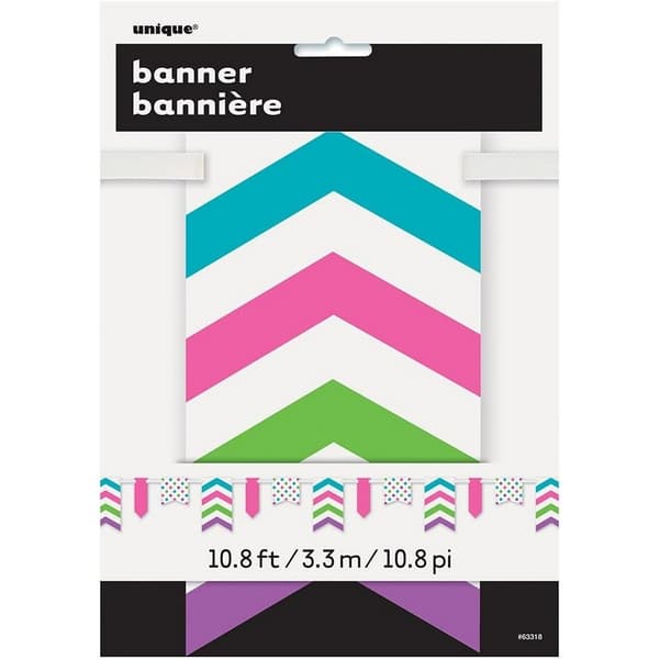Unique Party Paper Polka Dot and Chevron Bunting