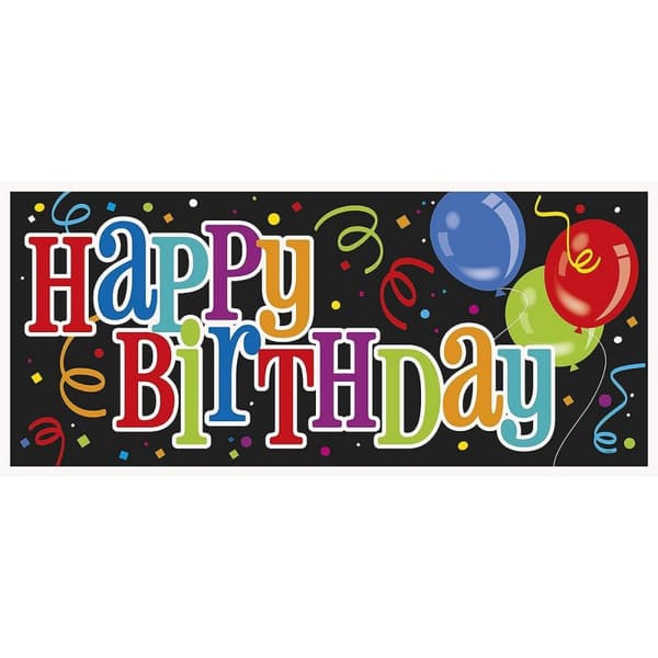Unique Party Plastic Balloon Happy Birthday Wall Banner