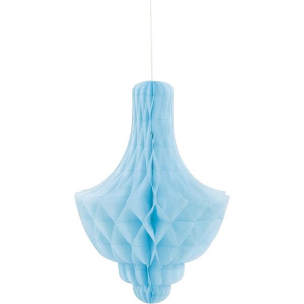 Unique Party Tissue Paper Chandelier Hanging Decoration Baby Blue One Size