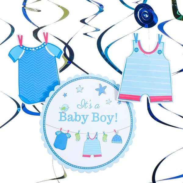 Amscan With Love Dungarees Baby Shower Streamers (Pack of 12)