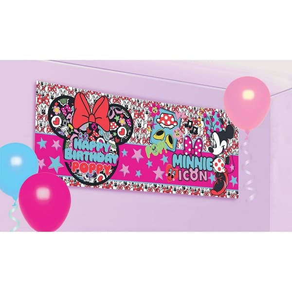 Disney Minnie Mouse Birthday Personalised Banner