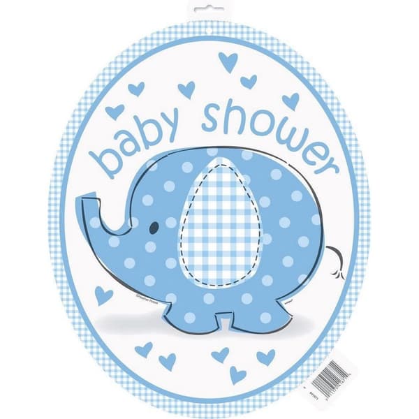 Unique Party Utskurna paraplyer - dekoration för baby shower Blue/White One Size