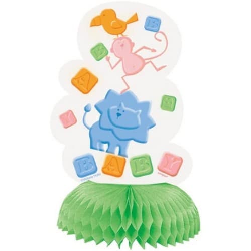 Unique Party Baby Shower Table Decoration (Pack of 4) Green/White/Blue One Size