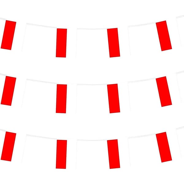 Amscan Pride Passion Flag Of Poland Party Bunting Red/White S