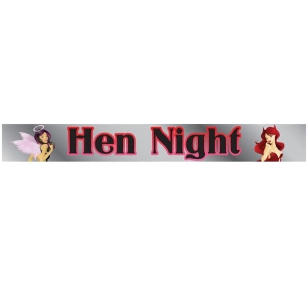 Amscan Good Girl/Bad Girl Foil Hen Night Banner Silver/Red One Size