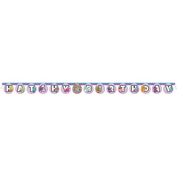 Hatchimals Födelsedagsbanner Multicoloured One Size