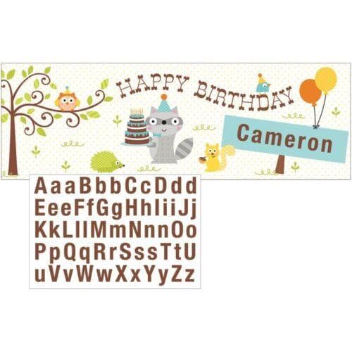 Creative Party Woodland Happy Birthday Banner Set (Pack of 79) Multicoloured One Size