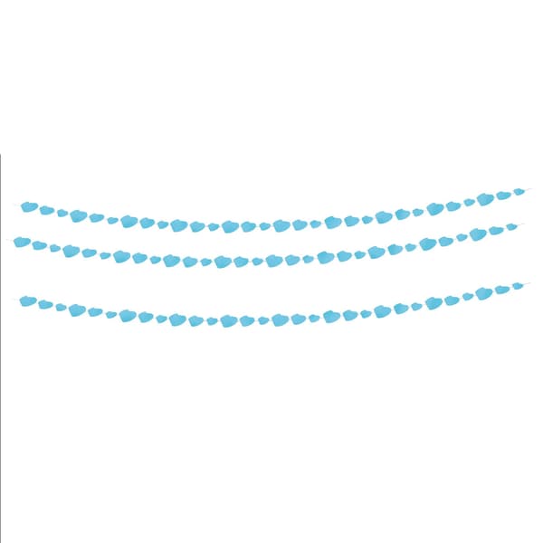Unique Party Paper Booties Baby Shower Garland Blue 9ft