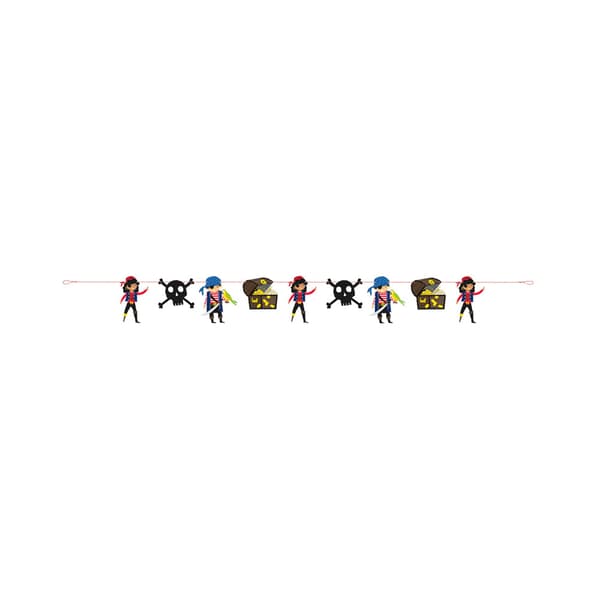 Unique Party Pirate Garland Multicoloured One Size