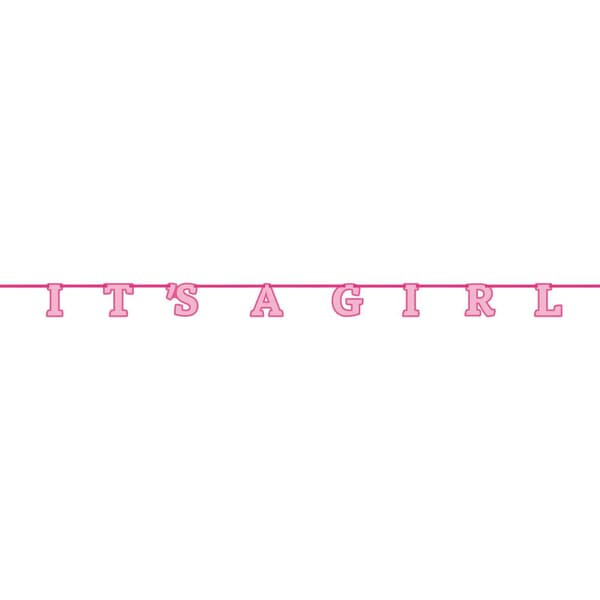 Unique Party It´s A Girl Baby Shower Banner