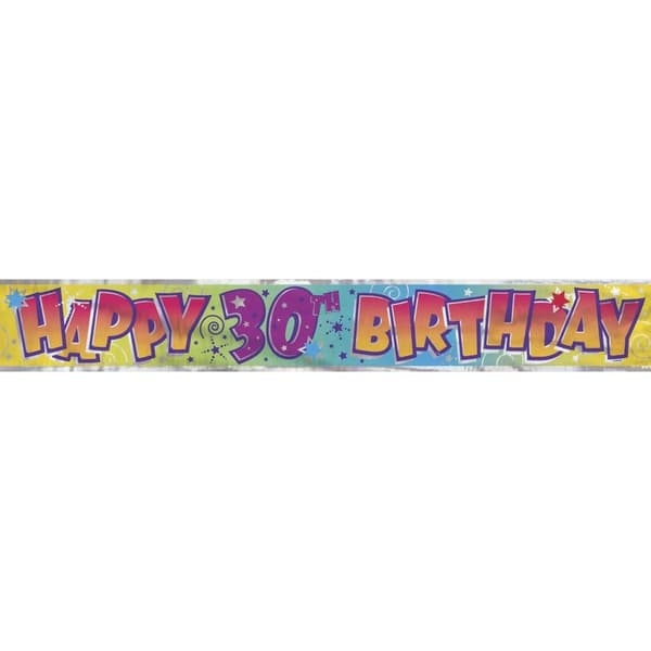 Unique Party 30th Birthday Banner