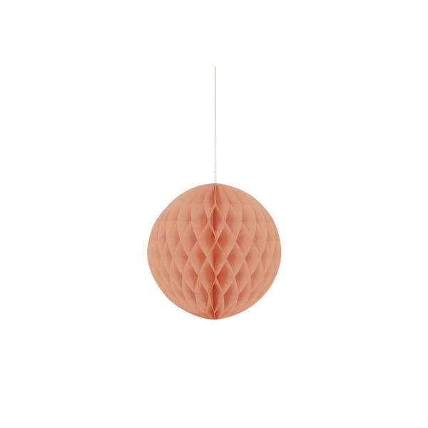 Unique Party Tissue Paper Honeycomb Hanging Decoration Coral One Size