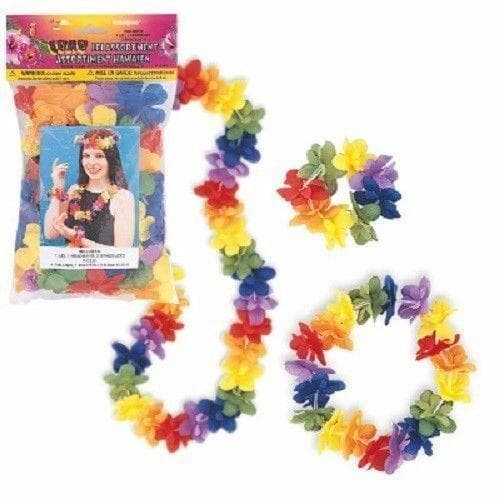 Unique Party Flowers Luau/Beach Party Costume Accessory (Pack of 4) Multicoloured One Size